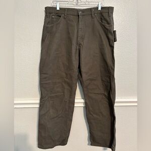 Dickies Olive Green Men’s Carpenter Jeans Size 36x30